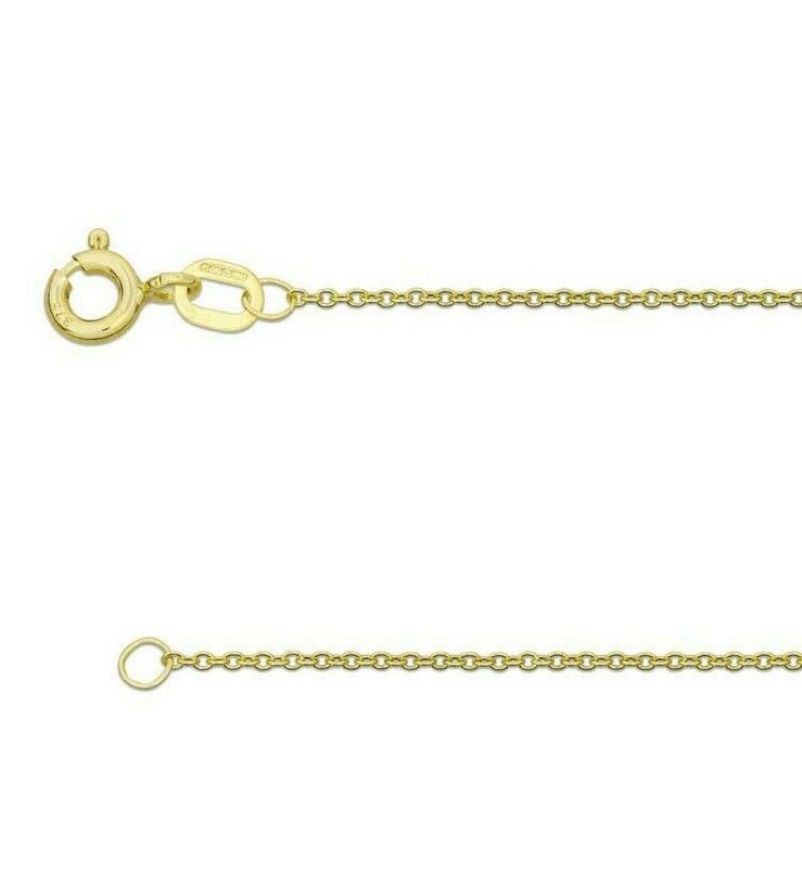 Gold Cable Link Chain 9ct Yellow Gold Belcher 9ct Gold 16