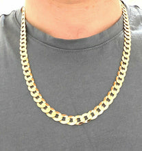 Load image into Gallery viewer, Gold Curb Chain 9ct Yellow Gold Heavy Long Chain 24 Inch 8mm Wide Men’s Curb