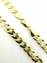 Load image into Gallery viewer, Gold Curb Chain 9ct Yellow Gold Heavy Long Chain 24 Inch 8mm Wide Men’s Curb