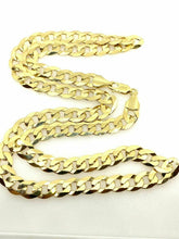 Load image into Gallery viewer, Gold Curb Chain 9ct Yellow Gold Heavy Long Chain 24 Inch 8mm Wide Men’s Curb