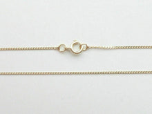 Load image into Gallery viewer, 9ct Gold Diamond Cut Curb Chain 18"/45cm Gold Necklace 9ct Yellow Gold Necklace