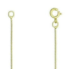 Load image into Gallery viewer, 9ct Yellow Gold 0.5mm Diamond Cut Curb Chain 16"/40cm 18"/45cm 20"/50cm Necklace