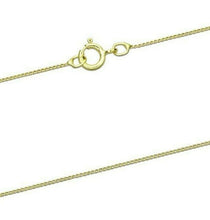 Load image into Gallery viewer, 9ct Yellow Gold 0.5mm Diamond Cut Curb Chain 16"/40cm 18"/45cm 20"/50cm Necklace