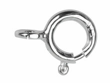 Load image into Gallery viewer, Silver 5mm Bolt Ring Fastener Open Easy Fit Sterling Silver Jewellery Clasp x 1