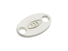 Load image into Gallery viewer, Silver Hallmark Tag, Oval Sterling Silver Stamped 925 Length 7.09mm, Width 3.9mm