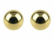Load image into Gallery viewer, Yellow Gold Round Ball Stud Sleeper Earrings 3mm 14ct Gold Bonded x Pair