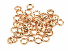 Load image into Gallery viewer, Rose 9ct gold 5mm heavyweight open jump ring red gold o ring x 1