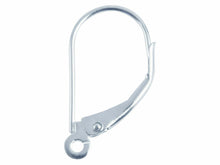 Load image into Gallery viewer, Sterling Silver 925 Continental Earring Hook Fasteners Leverback Wire 1 x Pair