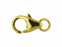 Load image into Gallery viewer, 14ct Gold Bonded 8mm Trigger Clasp Open Jump Ring Jewellery Fastener