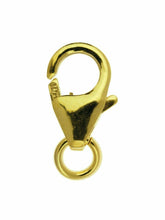 Load image into Gallery viewer, 14ct Gold Bonded 8mm Trigger Clasp Open Jump Ring Jewellery Fastener