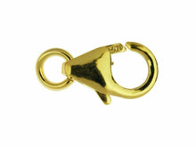 Load image into Gallery viewer, 14ct Gold Bonded 8mm Trigger Clasp Open Jump Ring Jewellery Fastener
