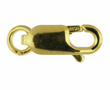 Load image into Gallery viewer, 14ct Gold Bonded 12mm Trigger Clasp Gold Lobster Claw Gold Jewellery Fastener