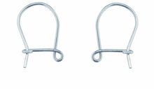 Load image into Gallery viewer, White Gold Safety Ear Hook Wires 9ct Gold for Earrings - White Gold 1 x Pair