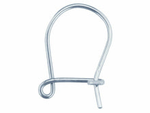 Load image into Gallery viewer, White Gold Safety Ear Hook Wires 9ct Gold for Earrings - White Gold 1 x Pair
