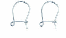 Load image into Gallery viewer, White Gold Safety Ear Hook Wires 9ct Gold for Earrings - White Gold 1 x Pair