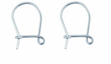 Load image into Gallery viewer, White Gold Safety Ear Hook Wires 9ct Gold for Earrings - White Gold 1 x Pair