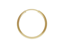 Load image into Gallery viewer, 16mm Gold Hoop Earrings 14ct Gold Bonded Endless Hoop Earrings 14ct Gold x PAIR