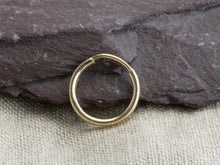 Load image into Gallery viewer, 12mm SINGLE Gold Hoop Earring 14ct Gold Bonded Endless Hoop Earring 14ct Gold