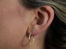 Load image into Gallery viewer, 20mm Gold Hoop Earrings 14ct Gold Bonded Endless Hoop Earrings 14ct Gold x PAIR