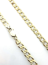 Load image into Gallery viewer, Gold Curb Chain 9ct Yellow Gold Long Heavy 20” Solid Gold Man’s 6mm Curb Chain
