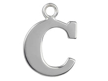 Load image into Gallery viewer, Silver Initial Pendant Sterling Silver Name Pendant All Letters Solid Silver