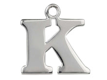 Load image into Gallery viewer, Silver Initial Pendant Sterling Silver Name Pendant All Letters Solid Silver