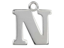 Load image into Gallery viewer, Silver Initial Pendant Sterling Silver Name Pendant All Letters Solid Silver
