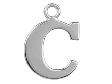 Load image into Gallery viewer, Silver Initial Pendant Sterling Silver Name Pendant All Letters Solid Silver