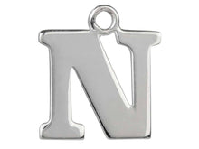 Load image into Gallery viewer, Silver Initial Pendant Sterling Silver Name Pendant All Letters Solid Silver