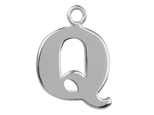 Load image into Gallery viewer, Silver Initial Pendant Sterling Silver Name Pendant All Letters Solid Silver