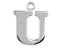 Load image into Gallery viewer, Silver Initial Pendant Sterling Silver Name Pendant All Letters Solid Silver