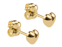 Load image into Gallery viewer, 9ct Gold Heart Stud Earrings