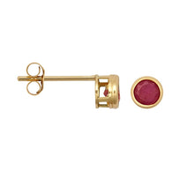 Load image into Gallery viewer, 9ct Yellow Gold Birthstone Earrings Genuine Gemstone Studs Perfect Birthday Gift
