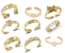 Load image into Gallery viewer, 9ct Gold Toe Ring SOLID GOLD Toe Ring ALL STYLES Genuine 9ct Gold Toe Rings 375
