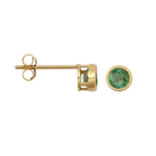 Load image into Gallery viewer, 9ct Yellow Gold Birthstone Earrings Genuine Gemstone Studs Perfect Birthday Gift
