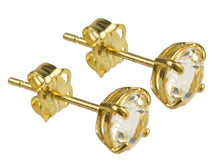 Load image into Gallery viewer, 9ct Yellow Gold Birthstone Earrings Genuine Gemstone Studs Perfect Birthday Gift
