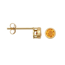 Load image into Gallery viewer, 9ct Yellow Gold Birthstone Earrings Genuine Gemstone Studs Perfect Birthday Gift
