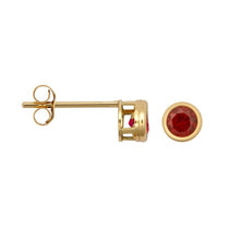 Load image into Gallery viewer, 9ct Yellow Gold Birthstone Earrings Genuine Gemstone Studs Perfect Birthday Gift

