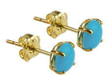 Load image into Gallery viewer, 9ct Yellow Gold Birthstone Earrings Genuine Gemstone Studs Perfect Birthday Gift

