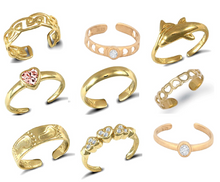 Load image into Gallery viewer, 9ct Gold Toe Ring SOLID GOLD Toe Ring ALL STYLES Genuine 9ct Gold Toe Rings 375
