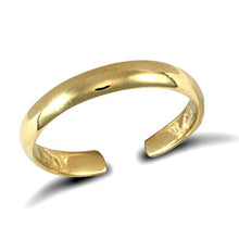Load image into Gallery viewer, 9ct Gold Toe Ring Toe Ring 9ct Yellow Gold Solid Gold Easy Fit Toe Ring Plain
