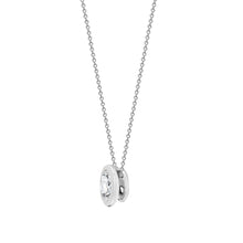 Load image into Gallery viewer, 18ct White 0.10ct Threaded Rub over set Natural Diamond Pendant
