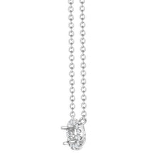 Load image into Gallery viewer, Lab 18ct White Gold 0.08ct Diamond Halo Pendant with 16"-18" Chain Extender set with a 0.25ct G SI1 Diamond
