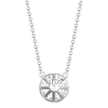 Load image into Gallery viewer, Lab 18ct White Gold 0.15ct Diamond Halo Pendant with 16"-18" Chain Extender set with a 0.70ct G SI1 Diamond
