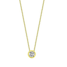 Load image into Gallery viewer, 18ct Yellow 0.50ct Threaded Rub over set Natural Diamond Pendant
