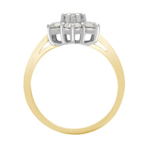 Load image into Gallery viewer, 18ct Yellow/White 1.50ct Natural Diamond 7 Stone Cluster Ring
