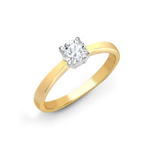 Load image into Gallery viewer, 18ct Yellow Gold 1ct Solitaire Natural Diamond Ring
