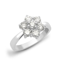 Load image into Gallery viewer, 18ct White Gold 1.00ct 7 Stone Cluster Natural Diamond Ring
