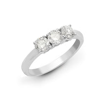 Load image into Gallery viewer, 18ct White 1.00ct Natural Diamond Claw Set Trilogy Ring

