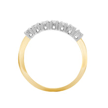 Load image into Gallery viewer, 18ct Yellow/White 0.75ct Natural Diamond 7 stone 1/2 ET Ring
